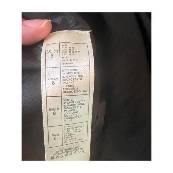 Leon Max Black Pleated Vneck Snap Sleeve Side Zipper Short Sleeve  Dress 8 - Picture 5 of 10